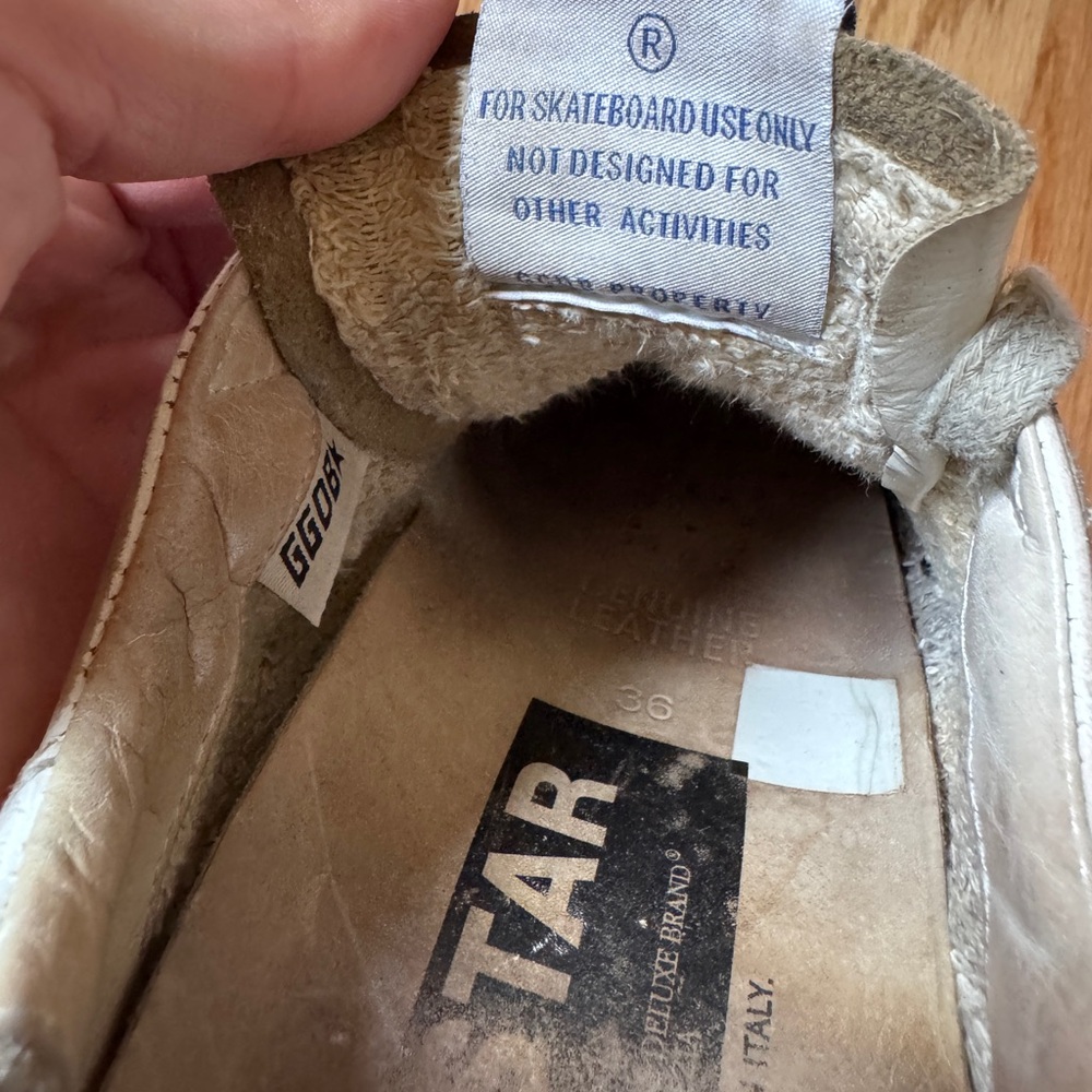 Golden Goose White/Gold Leather Hi Star Low
Top Sneakers Size 36‎ - Picture 10 of 12